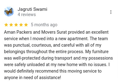 Packers and Movers Surat Review - 2