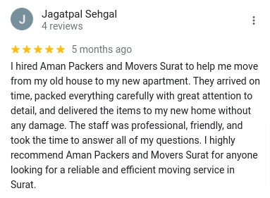 Packers and Movers Surat Reviews - 1