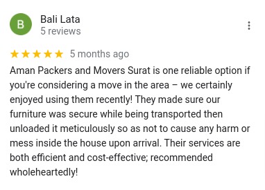Packers and Movers Surat Reviews - 3